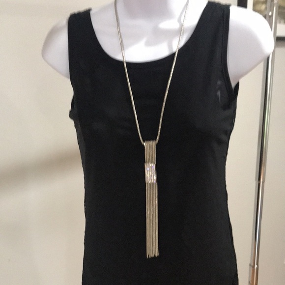 Necklace with sliding tassel - Picture 1 of 8